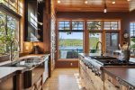 Stunning kitchen with ample natural lighting 